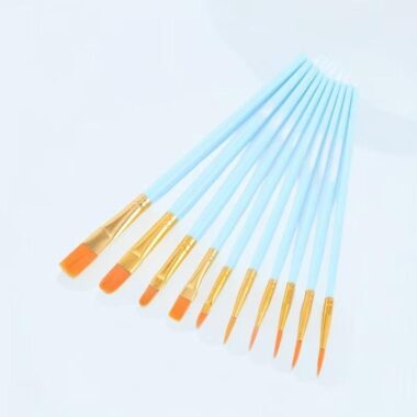 10pcs Artist Paint Brush Set for Oil and Watercolor with Mixed Sizes
