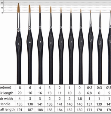 10pcs Micro Detail Paint Brush Set for Acrylic Oil and Watercolor Painting