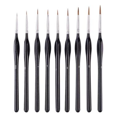 10pcs Micro Detail Paint Brush Set for Acrylic Oil and Watercolor Painting