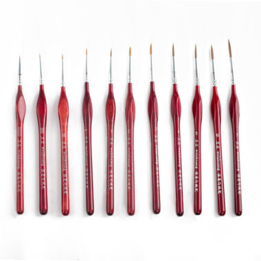  11pcs Paint by Numbers Brush Set with Weasel Hair and Fine Tips