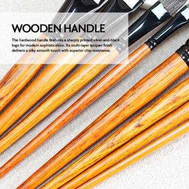 : 4pcs Artist Bristle and Synthetic Paint Brush Set for Acrylic Canvas Use