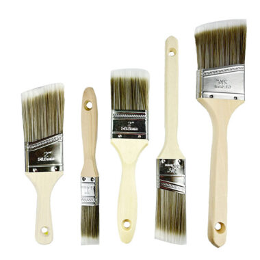 5-piece angled paint brush set for home wall painting and corners