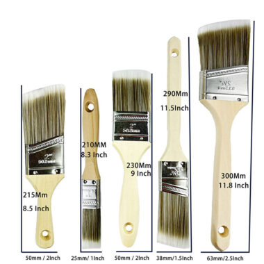 5-piece angled paint brush set for home wall painting and corners