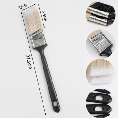 Boutique 1.5-Inch DIY Home Improvement Paint Brush with Plastic Long Handle & Oblique Head for Wall Brushing