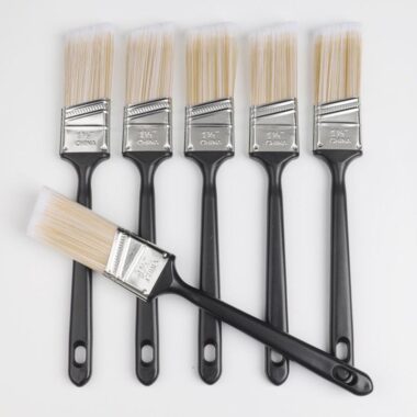 Boutique 1.5-Inch DIY Home Improvement Paint Brush with Plastic Long Handle & Oblique Head for Wall Brushing