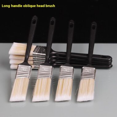 Boutique 1.5-Inch DIY Home Improvement Paint Brush with Plastic Long Handle & Oblique Head for Wall Brushing