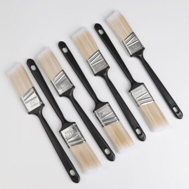 Boutique 1.5-Inch DIY Home Improvement Paint Brush with Plastic Long Handle & Oblique Head for Wall Brushing