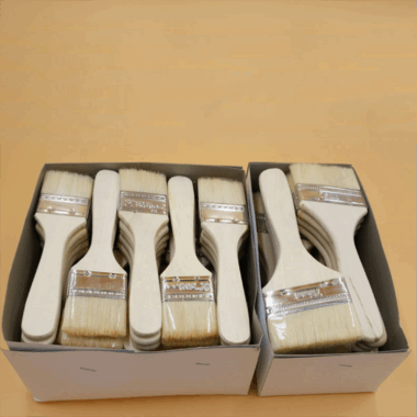 Custom Logo Professional Wall Paint Brush Set with Wooden Handle