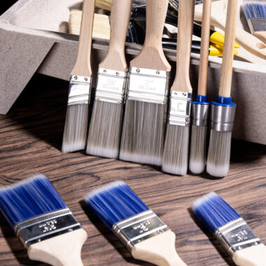 Custom Logo Professional Wall Paint Brush Set with Wooden Handle