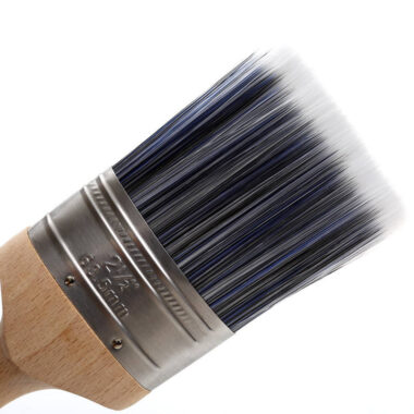 DIY Flat Mouth Oval Paint Brush with Artificial Silk Bristles and Wooden Handle for Exterior Wall Painting