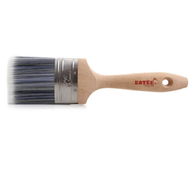 DIY Flat Mouth Oval Paint Brush with Artificial Silk Bristles and Wooden Handle for Exterior Wall Painting