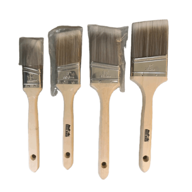 DIY Paint Brush Set with Wooden Handles for Wall Trim and Interior Wall Decoration