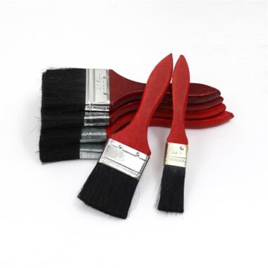 Rosewood Handle Paint Brush with Black Soft Bristles for Smooth Painting
