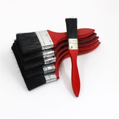 Rosewood Handle Paint Brush with Black Soft Bristles for Smooth Painting