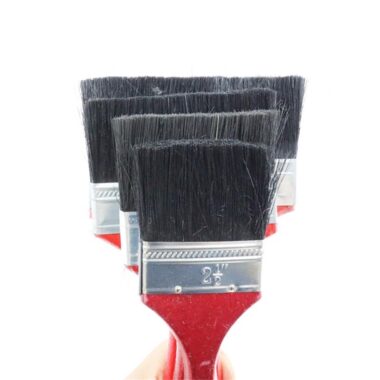 Rosewood Handle Paint Brush with Black Soft Bristles for Smooth Painting