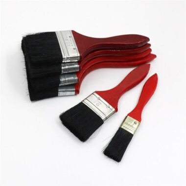 Rosewood Handle Paint Brush with Black Soft Bristles for Smooth Painting