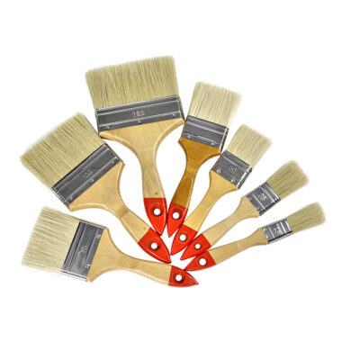 Wooden handle paint brush for wall painting and DIY use