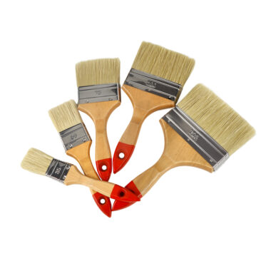 Wooden handle paint brush for wall painting and DIY use