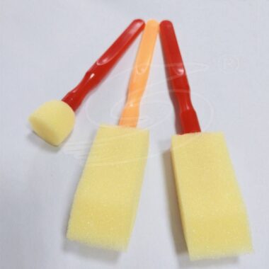 Plastic Handle Artist Paint Brush and KIDA Sponge Brush for Kids