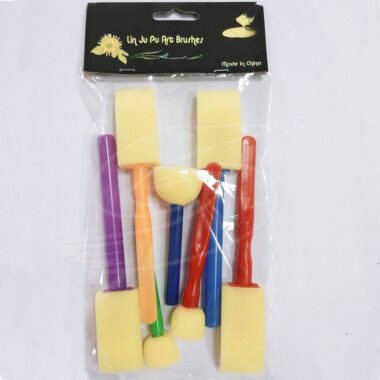 Plastic Handle Artist Paint Brush and KIDA Sponge Brush for Kids