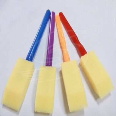 Plastic Handle Artist Paint Brush and KIDA Sponge Brush for Kids