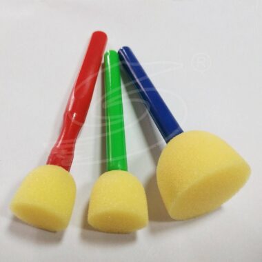 Plastic Handle Artist Paint Brush and KIDA Sponge Brush for Kids