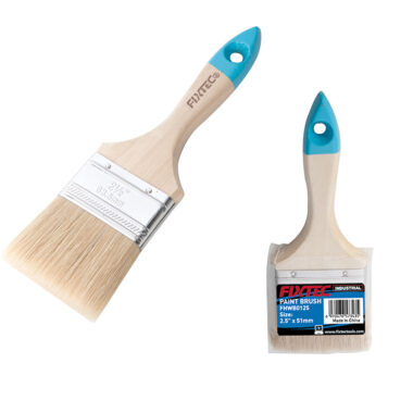 FIXTEC wooden handle paint brush set in various sizes for wall painting