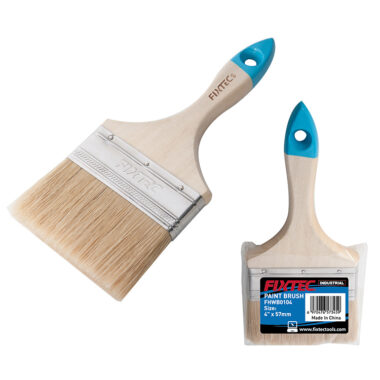 FIXTEC wooden handle paint brush set in various sizes for wall painting