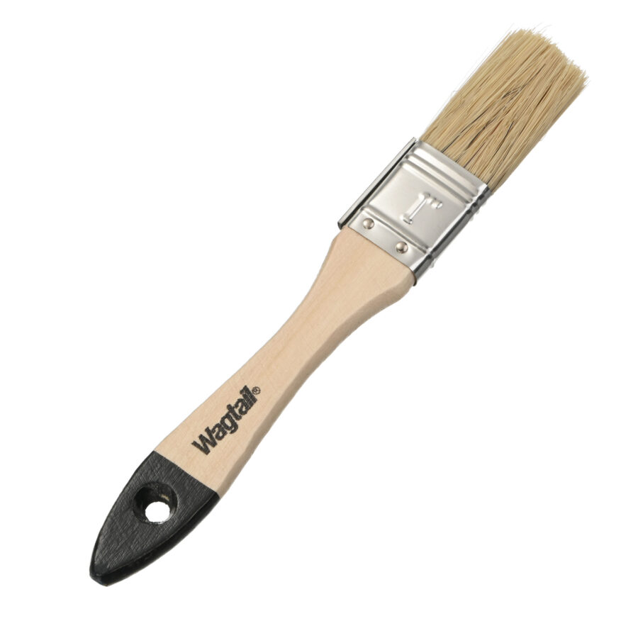 1 Inch Soft Bristle Paint Brush with Thick Wooden Handle for Wall Painting