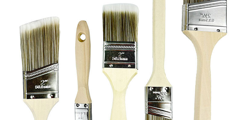 5-piece angled paint brush set for home wall painting and corners