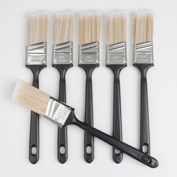 Boutique 1.5-Inch DIY Home Improvement Paint Brush with Plastic Long Handle & Oblique Head for Wall Brushing