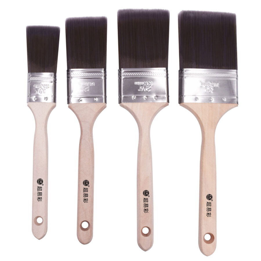 3-Inch Flat Sash Acrylic Paint Brush with Wooden & Plastic Handles