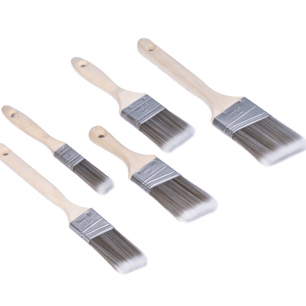 DIY Paint Brush Set with Wooden Handles for Wall Trim and Interior Wall Decoration