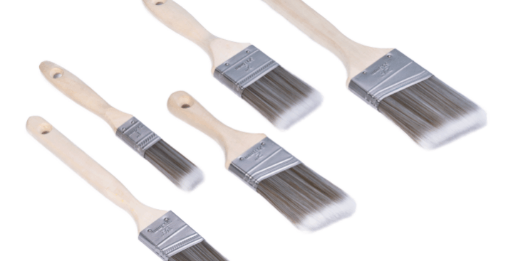 DIY Paint Brush Set with Wooden Handles for Wall Trim and Interior Wall Decoration