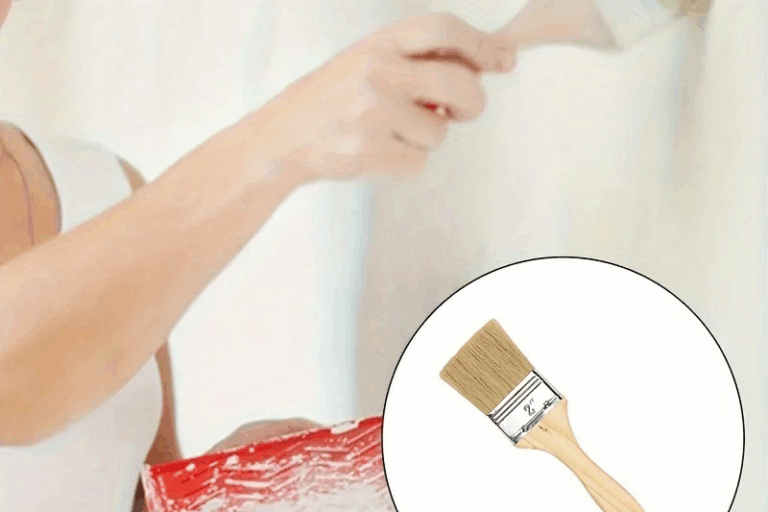 Wooden Handle Flat Wall Paint Brush with Premium Bristles