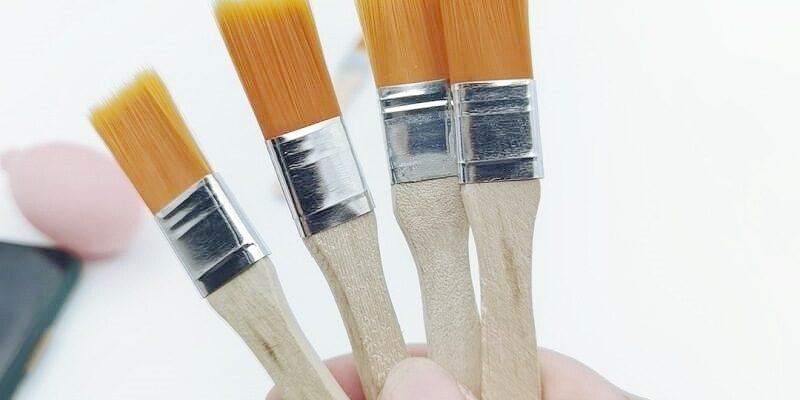 Long bristle paint and cleaning brush for dust, BBQ, and keyboard use