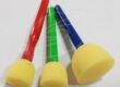 Plastic Handle Artist Paint Brush and KIDA Sponge Brush for Kids