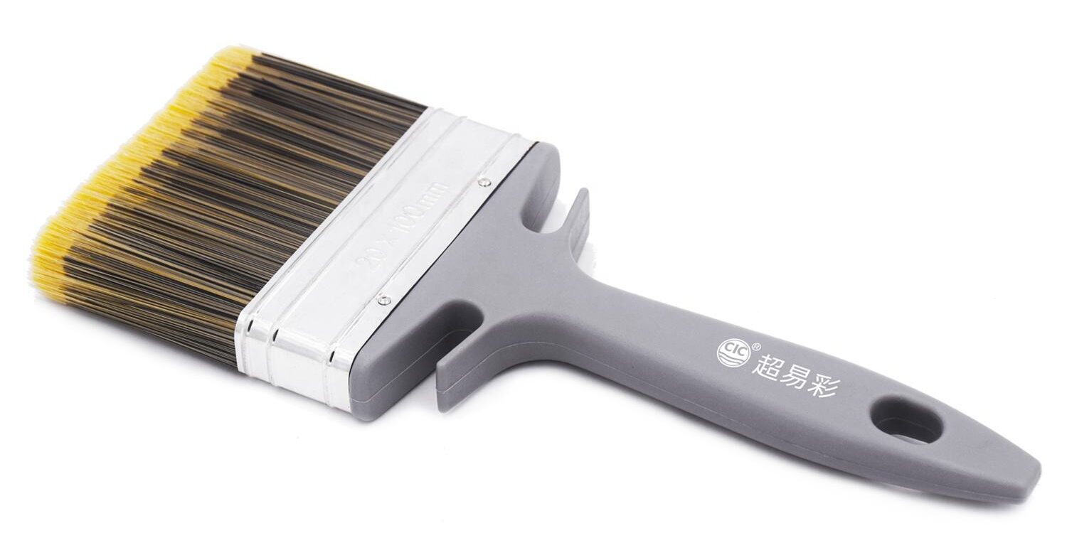 Professional 4-Inch Paint Brush with Durable Plastic Handle for Industrial & DIY Projects