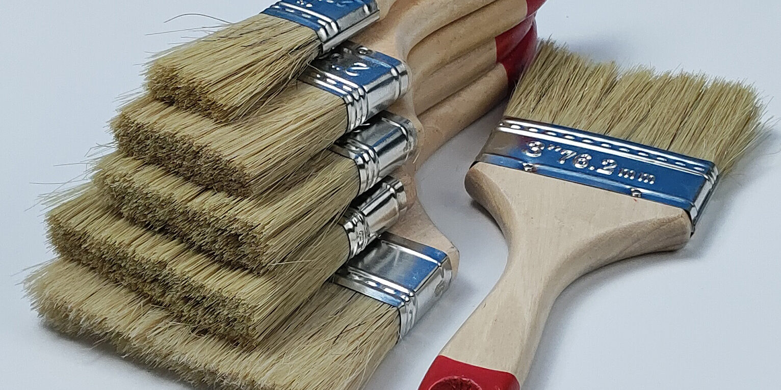 Red Tail Paint Brush Set with Wooden Handle – 1 to 4 Inch Sizes Available