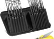 15-Piece Professional Artist Paint Brush Set with Nylon Bristles and Wood Handles